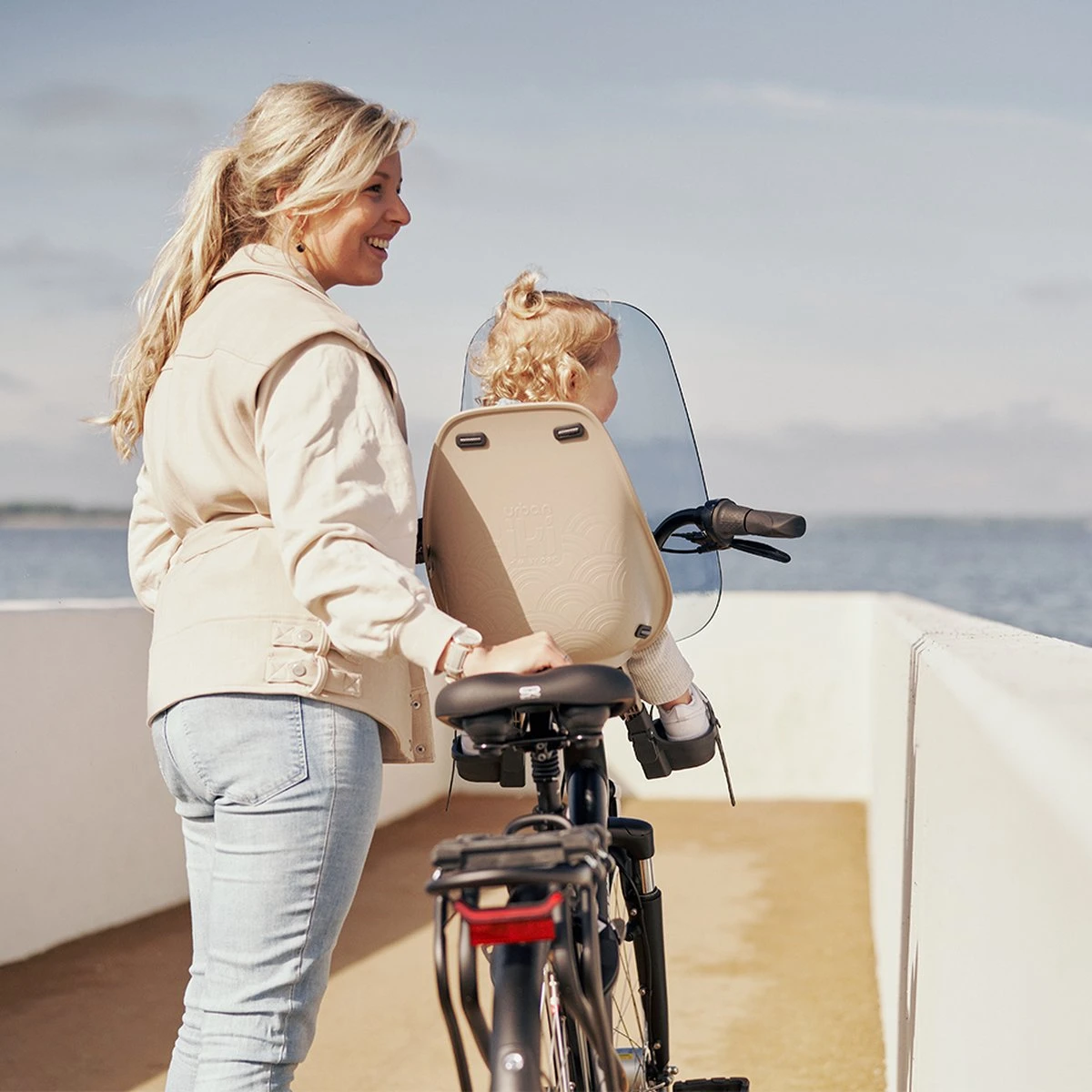 Urban Iki Fietsstoeltje Voor - Inaho Beige/ Bincho Black 5 Urban Iki Fietsstoeltje Voor - Inaho Beige/ Bincho Black - Afbeelding 5