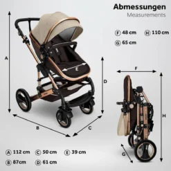 KIDUKU- 3 In 1 Combi-kinderwagen- Bruin/goud- Buggy Incl. Autostoeltje-regenhoes- Inklapbaar 15 KIDUKU- 3 In 1 Combi-kinderwagen- Bruin/goud- Buggy Incl. Autostoeltje-regenhoes- Inklapbaar -Babyproducten Winkel 1200x1200 1848