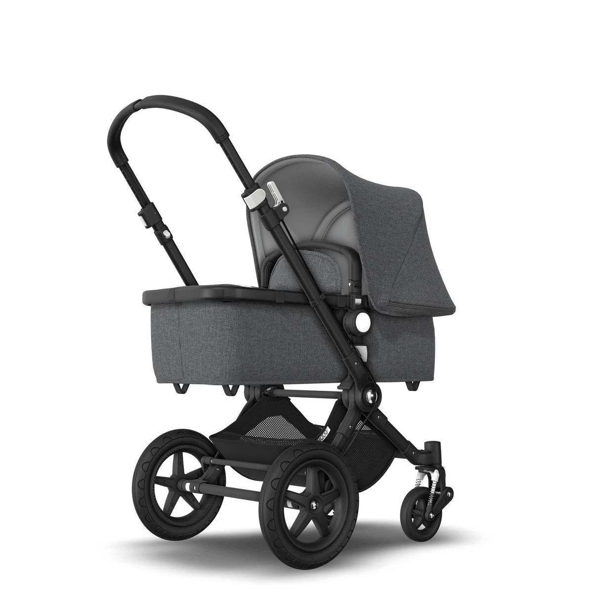 Bugaboo Cameleon 3 Plus Kinderwagen Met Stoel En Wieg - Zwart / Gemȇleerd Grijs 4 Bugaboo Cameleon 3 Plus Kinderwagen Met Stoel En Wieg - Zwart / Gemȇleerd Grijs - Afbeelding 4