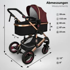 KIDUKU- 3 In 1 Combi-kinderwagen- Bordeaux- Zwart-goud- Buggy Incl. Autostoeltje-regenhoes- Inklapbaar 12 KIDUKU- 3 In 1 Combi-kinderwagen- Bordeaux- Zwart-goud- Buggy Incl. Autostoeltje-regenhoes- Inklapbaar -Babyproducten Winkel 1200x1200 1873