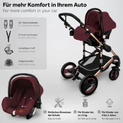 KIDUKU- 3 In 1 Combi-kinderwagen- Bordeaux- Zwart-goud- Buggy Incl. Autostoeltje-regenhoes- Inklapbaar 16 KIDUKU- 3 In 1 Combi-kinderwagen- Bordeaux- Zwart-goud- Buggy Incl. Autostoeltje-regenhoes- Inklapbaar -Babyproducten Winkel 1200x1200 1877