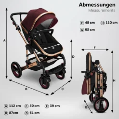 KIDUKU- 3 In 1 Combi-kinderwagen- Bordeaux- Zwart-goud- Buggy Incl. Autostoeltje-regenhoes- Inklapbaar 19 KIDUKU- 3 In 1 Combi-kinderwagen- Bordeaux- Zwart-goud- Buggy Incl. Autostoeltje-regenhoes- Inklapbaar -Babyproducten Winkel 1200x1200 1880
