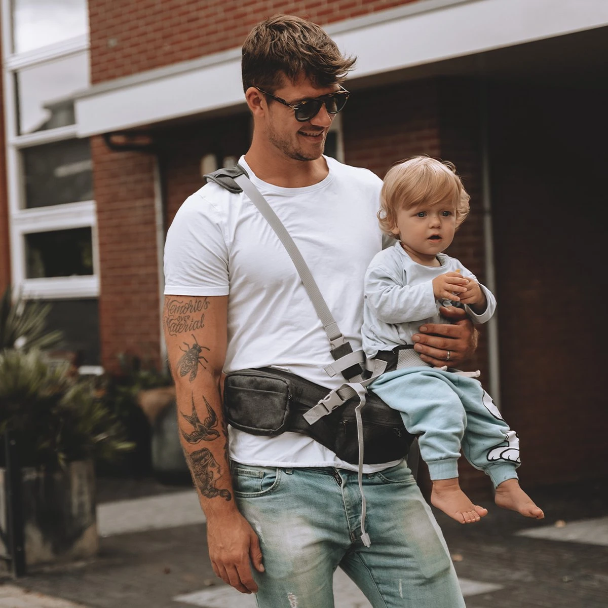 Deryan Pack Light Luxe Heupdrager - Ergonomische Draagzak + Opbergvakjes Grijs 5 Deryan Pack Light Luxe Heupdrager - Ergonomische Draagzak + Opbergvakjes Grijs - Afbeelding 5