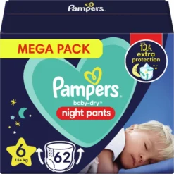 Pampers® Pampers Night Pants Luierbroekjes - Maat 6 - Mega Pack - 62 Luierbroekjes