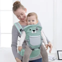 Baby Draagzak - Buik/Rug Babydrager Met Zacht Zitje (0-36 Maanden) - Groene Beer -Babyproducten Winkel 1200x1200 1988