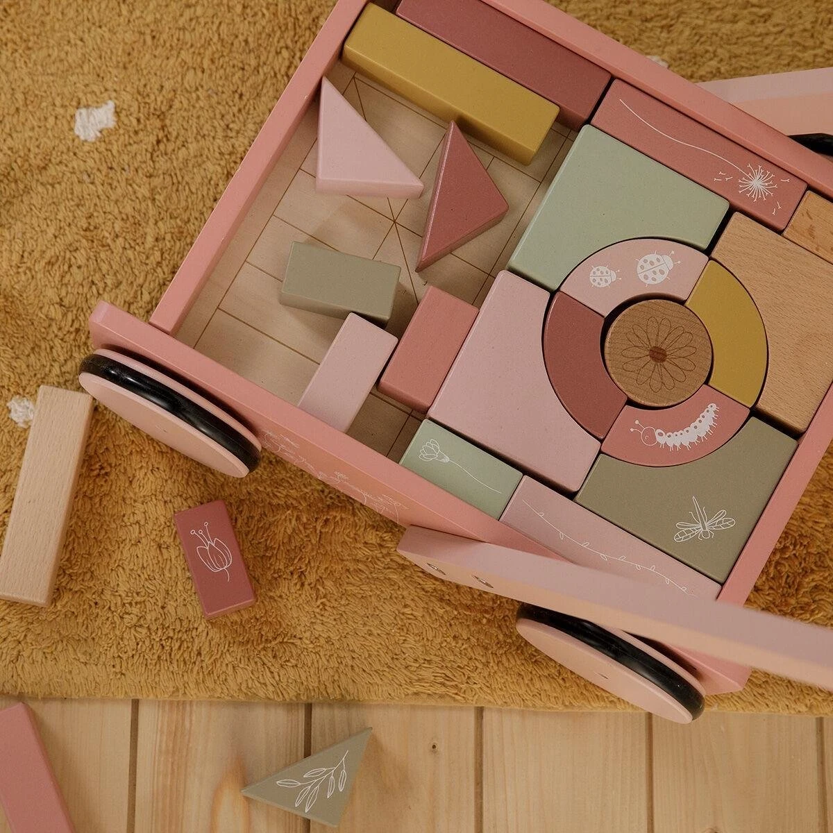 Little Dutch - Blokkenkar Wild Flowers 6 Little Dutch - Blokkenkar Wild Flowers - Afbeelding 6