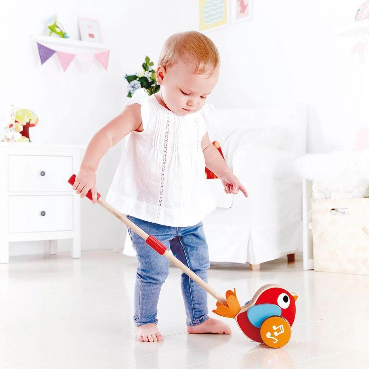 Hape Lilly Musical Stokroller Rood 56 Cm 5 Hape Lilly Musical Stokroller Rood 56 Cm - Afbeelding 5