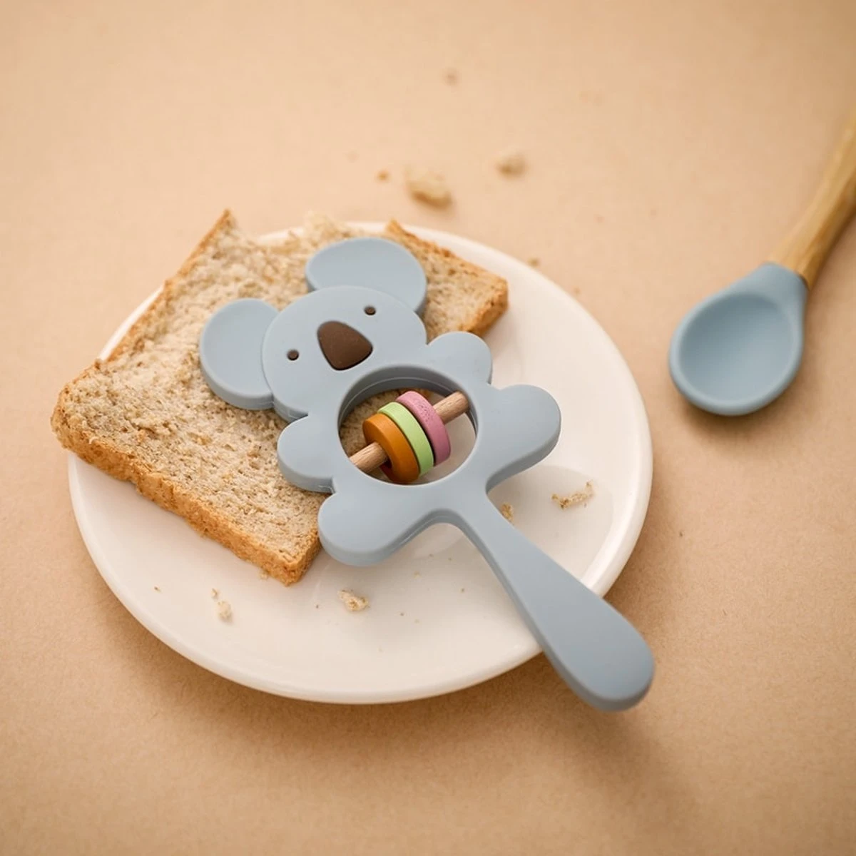 Merkloos Bijtring - Rammelaar - Babys - Speelgoed - Babyspeelgoed - Kraamcadeau - Siliconen - BPA Vrij - Blauw 4 Merkloos Bijtring - Rammelaar - Babys - Speelgoed - Babyspeelgoed - Kraamcadeau - Siliconen - BPA Vrij - Blauw - Afbeelding 4