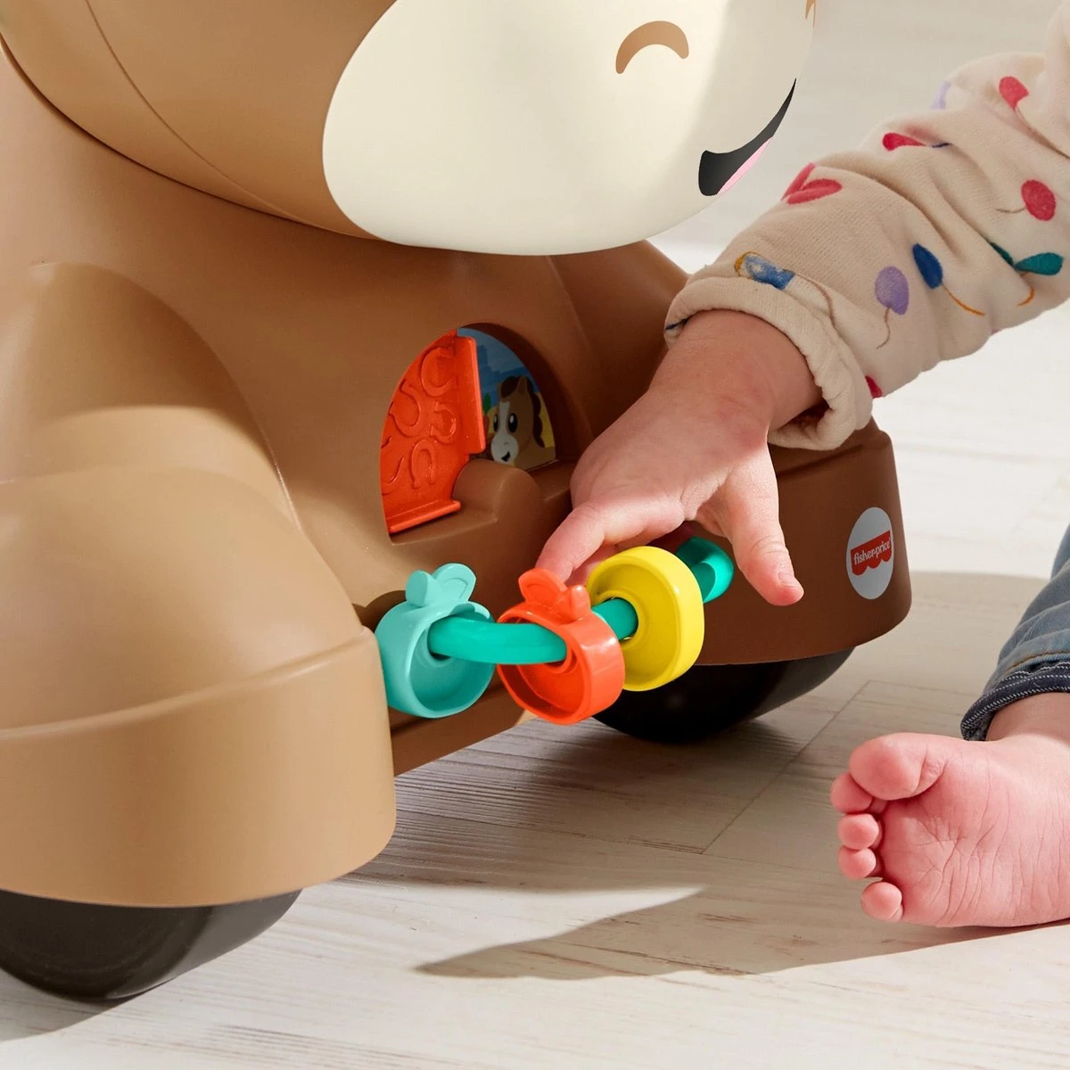 Fisher Price Fisher-Price Pony Loopvriendje - Looptrainer Baby - Bruin - Groen 3 Fisher Price Fisher-Price Pony Loopvriendje - Looptrainer Baby - Bruin - Groen - Afbeelding 3