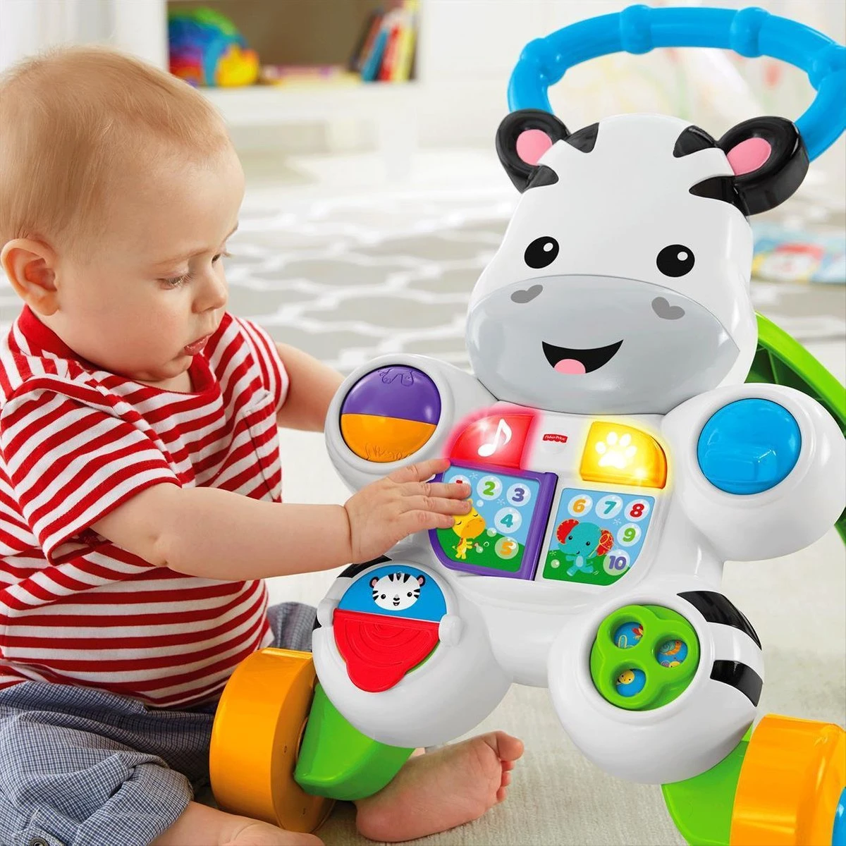 Fisher Price Fisher-Price Loop Met Mij Zebra - Franstalige Editie 4 Fisher Price Fisher-Price Loop Met Mij Zebra - Franstalige Editie - Afbeelding 4