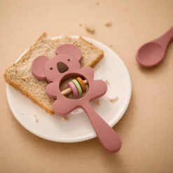 Merkloos Bijtring - Rammelaar - Babys - Speelgoed - Babyspeelgoed - Kraamcadeau - Siliconen - BPA Vrij - Roze -Babyproducten Winkel 1200x1200 2116