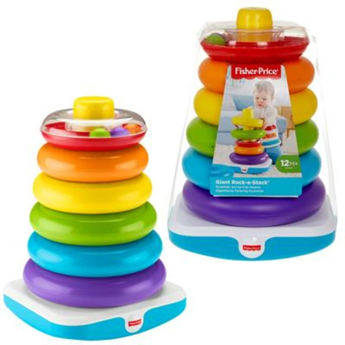 Fisher Price Fisher-Price Stapelringen - Grote Kleurenringpiramide 2 Fisher Price Fisher-Price Stapelringen - Grote Kleurenringpiramide - Afbeelding 2