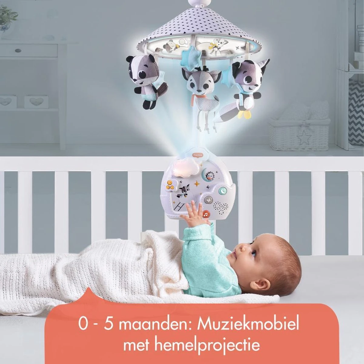 Tiny Love Magical Night 3-in-1 Muziekmobiel Met Projector - Magical Tales - Zwart/Wit 9 Tiny Love Magical Night 3-in-1 Muziekmobiel Met Projector - Magical Tales - Zwart/Wit - Afbeelding 9