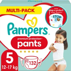 Pampers® Pampers Premium Protection Pants Luierbroekjes - Maat 5 (12-17 Kg) - 132 Stuks - Multi-Pack