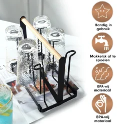 Flessenrek - Droogrek Babyfles - Flessen Rek Baby - Flessendroogrek - Afdruiprek - Afwasrek - Flessenrekje - Lekbak - Égouttoir - Zwart Met Houten Handvat - Vetalo 12 Flessenrek - Droogrek Babyfles - Flessen Rek Baby - Flessendroogrek - Afdruiprek - Afwasrek - Flessenrekje - Lekbak - Égouttoir - Zwart Met Houten Handvat - Vetalo -Babyproducten Winkel 1200x1200 2454