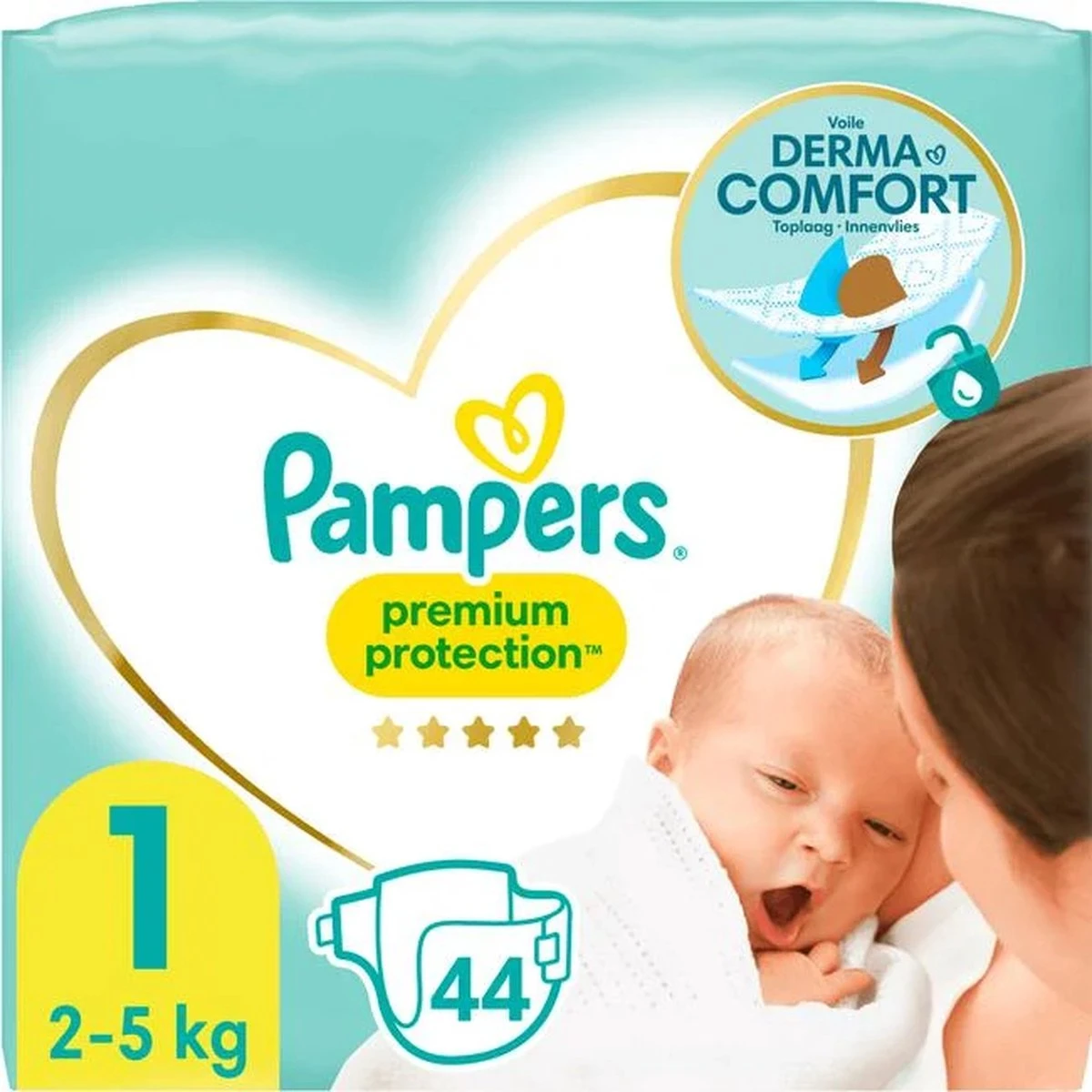 Pampers® Pampers Premium Protection - Maat 1 (New Born) 2-5 Kg - 88 Stuks - Luiers 12 Pampers® Pampers Premium Protection - Maat 1 (New Born) 2-5 Kg - 88 Stuks - Luiers - Afbeelding 12