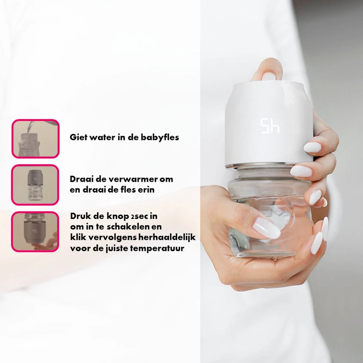 Sophie's Planet® - Draagbare Flessenverwarmer Voor Onderweg - In Vliegtuig Of Auto - Compatible Met Dr. Brown, Philips Avent, Difrax, Medela 2 Sophie's Planet® - Draagbare Flessenverwarmer Voor Onderweg - In Vliegtuig Of Auto - Compatible Met Dr. Brown, Philips Avent, Difrax, Medela - Afbeelding 2