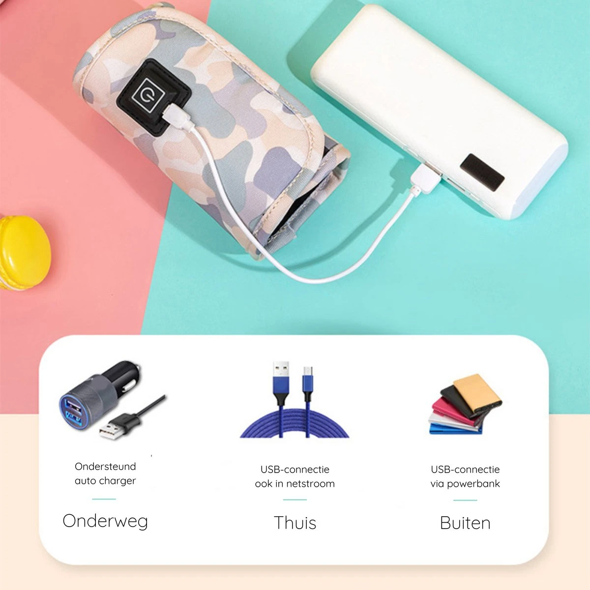 Blensson - Draagbare Baby Fleswarmer Voor Onderweg - USB Melkwarmer - Babyvoeding - Baby Fles Warm Houden Voor Reizen 5 Blensson - Draagbare Baby Fleswarmer Voor Onderweg - USB Melkwarmer - Babyvoeding - Baby Fles Warm Houden Voor Reizen - Afbeelding 5