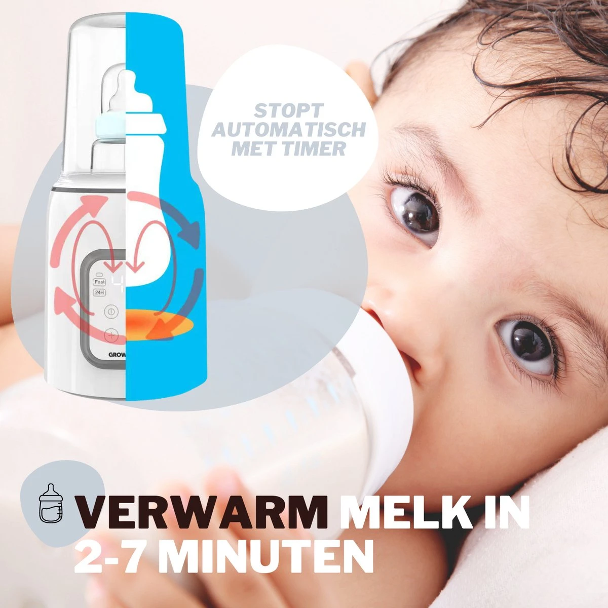 RYER Flessenwarmer 5 In 1 - LCD Scherm - Geschikt Voor Alle Babyflessen 3 RYER Flessenwarmer 5 In 1 - LCD Scherm - Geschikt Voor Alle Babyflessen - Afbeelding 3