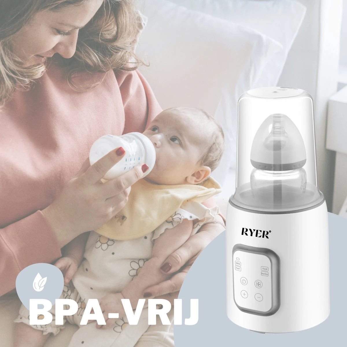 RYER Flessenwarmer 5 In 1 - LCD Scherm - Geschikt Voor Alle Babyflessen 11 RYER Flessenwarmer 5 In 1 - LCD Scherm - Geschikt Voor Alle Babyflessen - Afbeelding 11