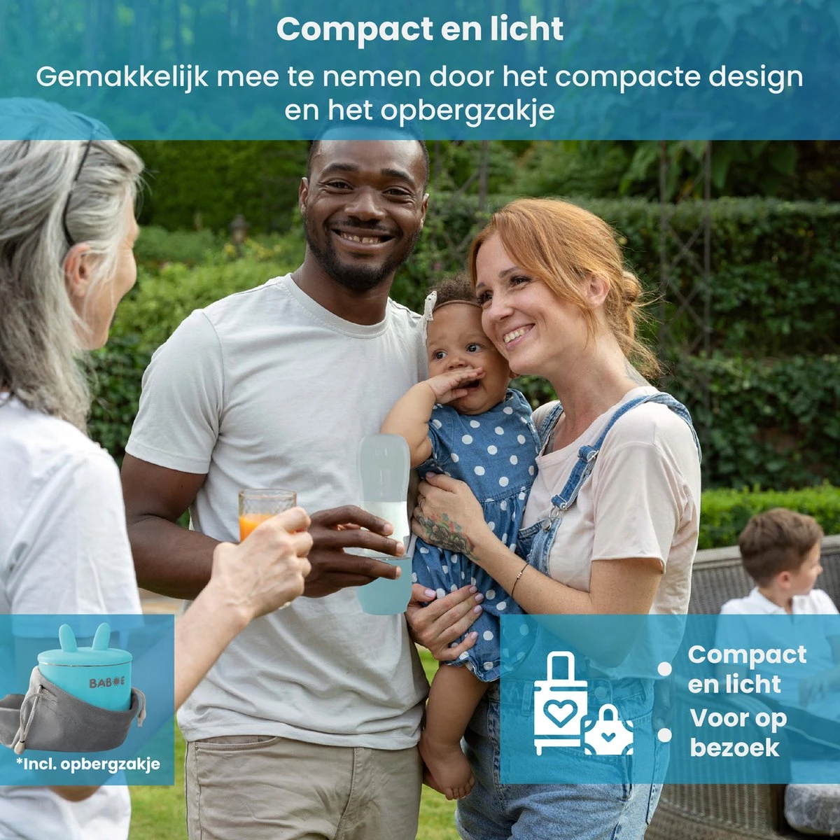 Baboe Draagbare Baby Flessenwarmer Voor Onderweg – Blauw – Incl. 4 Adapters - Geschikt Voor Alle Babyflessen 4 Baboe Draagbare Baby Flessenwarmer Voor Onderweg – Blauw – Incl. 4 Adapters - Geschikt Voor Alle Babyflessen - Afbeelding 4