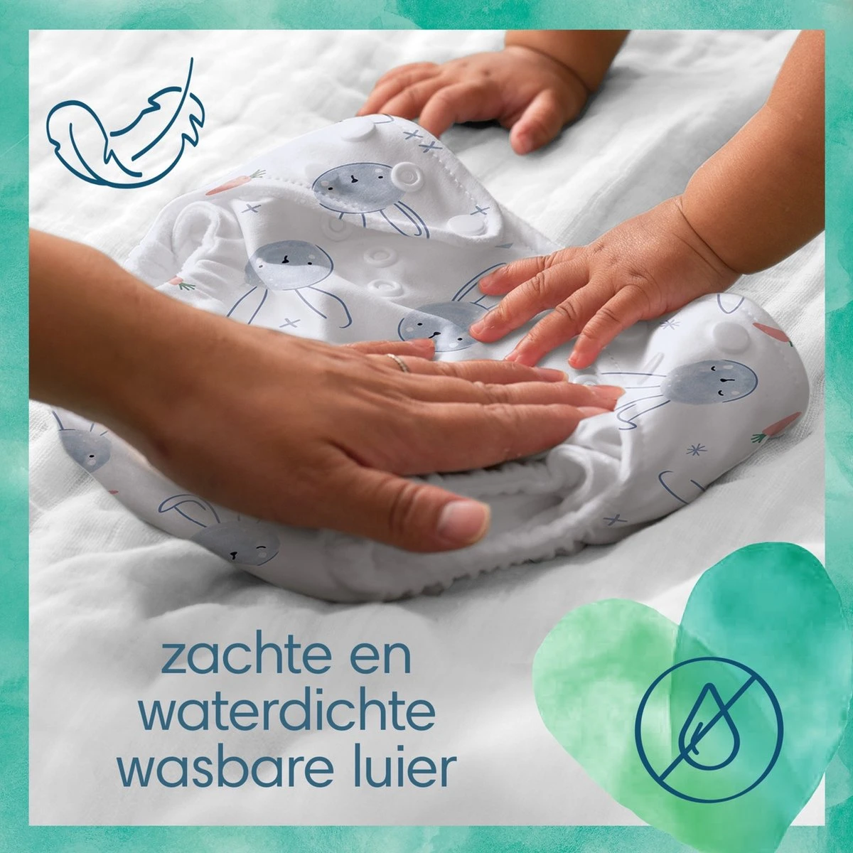 Pampers® Pampers Harmonie Hybrid - Startpakket - Wasbare Luiers Voor Baby’s 11 Pampers® Pampers Harmonie Hybrid - Startpakket - Wasbare Luiers Voor Baby’s - Afbeelding 11