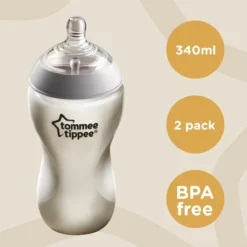 Tommee Tippee Closer To Nature - Baby Zuigflessen - Doorzichtig - 340ml - Pak Van 2 11 Tommee Tippee Closer To Nature - Baby Zuigflessen - Doorzichtig - 340ml - Pak Van 2 -Babyproducten Winkel 1200x1200 2714