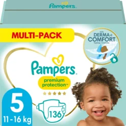 Pampers® Pampers Premium Protection Luiers - Maat 5 (11-16 Kg) - 136 Stuks - Multi-Pack
