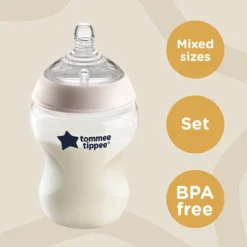 Tommee Tippee Closer To Nature - Flessen Starterpakket Voor Pasgeboren Baby's - Tepelspenen Met Anti-koliek Ventiel - Gemengde Maten - Multi -Babyproducten Winkel 1200x1200 2740