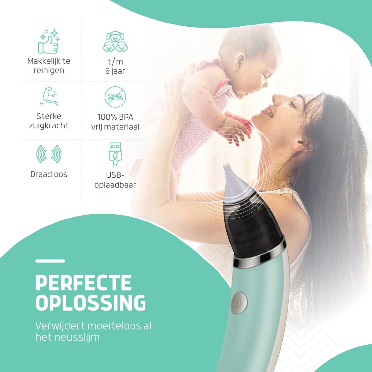 Hoy En Dia® Neusreiniger Baby Snoetenpoetsers - Neuspeer Met USB - Elektrische Neuszuiger - Toetenvegers 7 Hoy En Dia® Neusreiniger Baby Snoetenpoetsers - Neuspeer Met USB - Elektrische Neuszuiger - Toetenvegers - Afbeelding 7