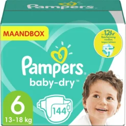 Pampers® Pampers - Baby Dry - Maat 6 - Maandbox - 144 Luiers