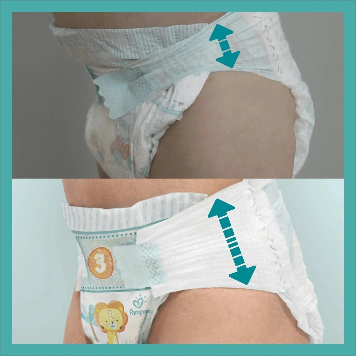 Pampers® Pampers Baby-Dry - Maat 2 (4-8kg) - 34 Luiers 2 Pampers® Pampers Baby-Dry - Maat 2 (4-8kg) - 34 Luiers - Afbeelding 2