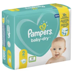 Pampers® Pampers Baby-Dry - Maat 2 (4-8kg) - 34 Luiers 24 Pampers® Pampers Baby-Dry - Maat 2 (4-8kg) - 34 Luiers -Babyproducten Winkel 1200x1200 334