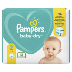 Pampers® Pampers Baby-Dry - Maat 2 (4-8kg) - 34 Luiers 26 Pampers® Pampers Baby-Dry - Maat 2 (4-8kg) - 34 Luiers -Babyproducten Winkel 1200x1200 335