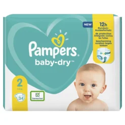 Pampers® Pampers Baby-Dry - Maat 2 (4-8kg) - 34 Luiers 28 Pampers® Pampers Baby-Dry - Maat 2 (4-8kg) - 34 Luiers -Babyproducten Winkel 1200x1200 337