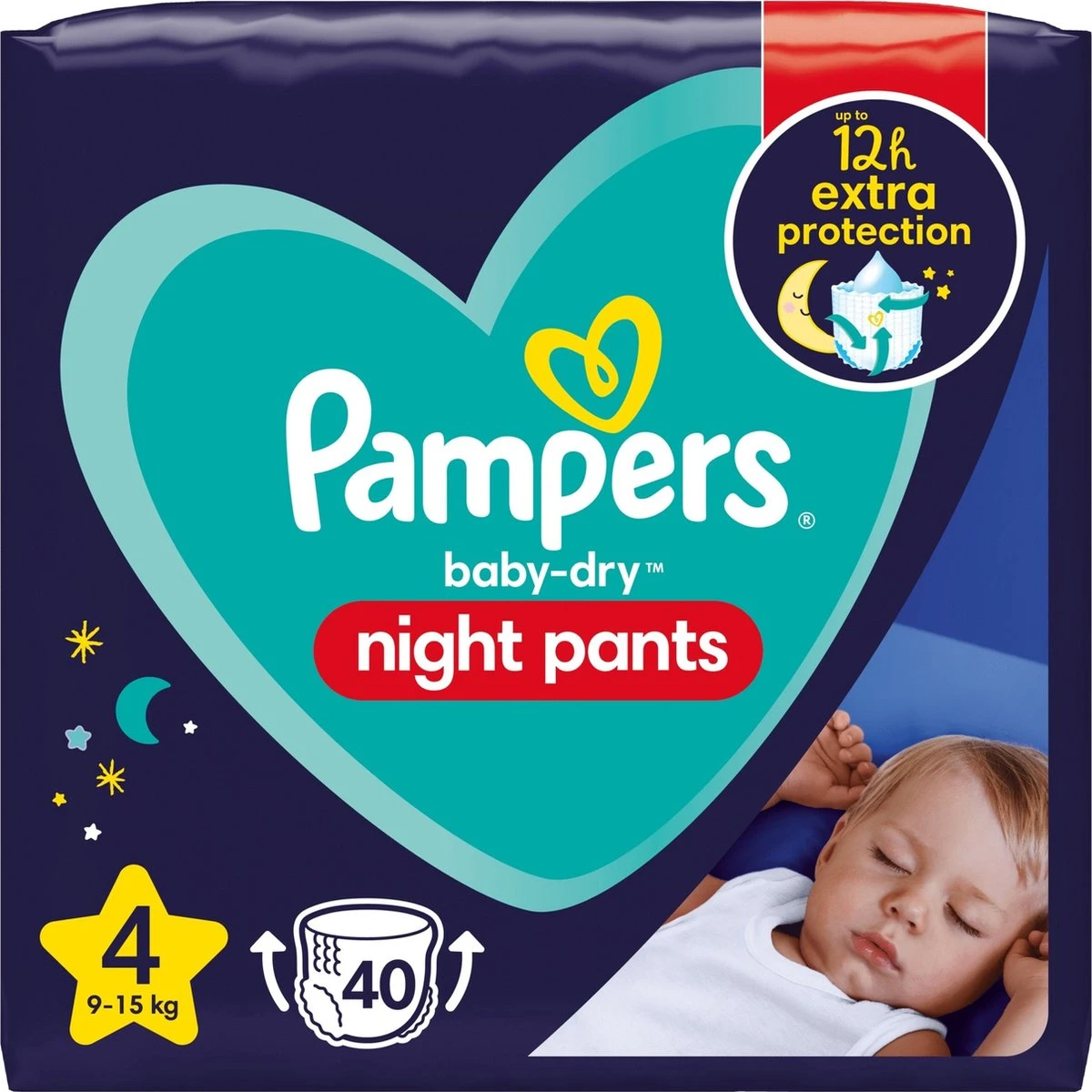 Pampers® Pampers - Night Pants - Maat 4 - Mega Pack - 80 Luierbroekjes 2 Pampers® Pampers - Night Pants - Maat 4 - Mega Pack - 80 Luierbroekjes - Afbeelding 2