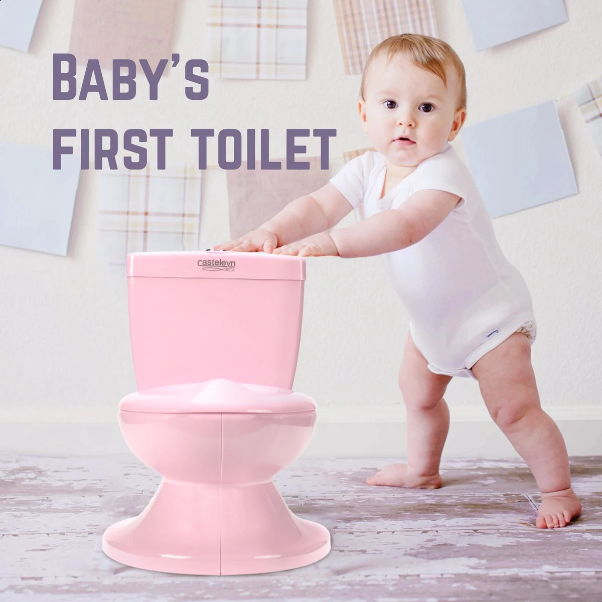 Casteleyn - Toilet Trainer - WC Potje - Plaspotje - Kinder Toilet - Met Geluid - Tot 21KG - Roze 6 Casteleyn - Toilet Trainer - WC Potje - Plaspotje - Kinder Toilet - Met Geluid - Tot 21KG - Roze - Afbeelding 6