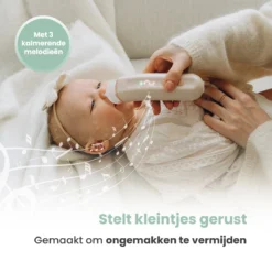 Babily® - Elektrische Neusreiniger Voor Baby's - 0 T/m 6 Jaar - Neuszuiger - Neuspeer - Snoetenpoetser - Toetenveger - Aspirator - Incl. 5 Zuigkrachtstanden En 3 Kalmerende Melodieën -Babyproducten Winkel 1200x1200 528