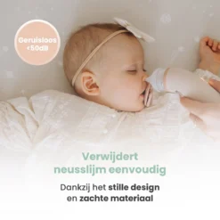 Babily® - Elektrische Neusreiniger Voor Baby's - 0 T/m 6 Jaar - Neuszuiger - Neuspeer - Snoetenpoetser - Toetenveger - Aspirator - Incl. 5 Zuigkrachtstanden En 3 Kalmerende Melodieën -Babyproducten Winkel 1200x1200 530