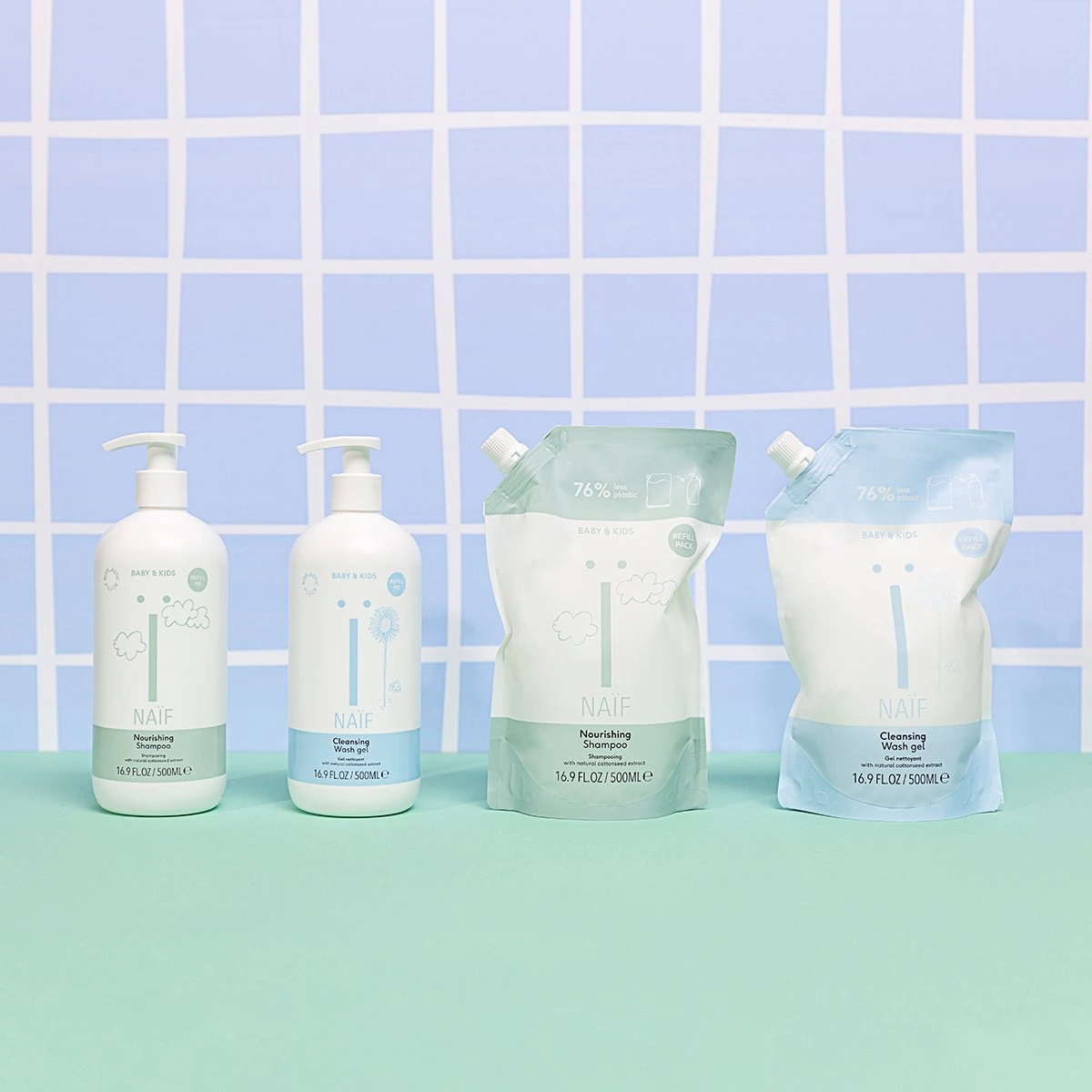 Naïf Reinigende Wasgel - Navulverpakking - Baby En Kids - 500ml - Met Natuurlijke Ingrediënten 3 Naïf Reinigende Wasgel - Navulverpakking - Baby En Kids - 500ml - Met Natuurlijke Ingrediënten - Afbeelding 3