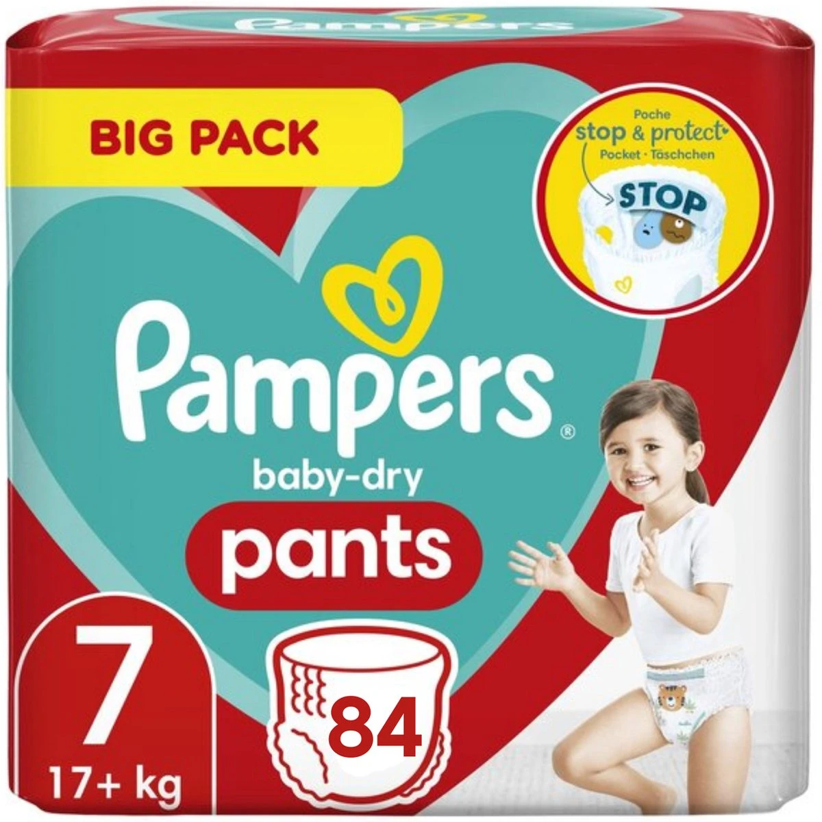 Pampers® Pampers Baby Dry Pants Maat 7 - 84 Luierbroekjes 1 Pampers® Pampers Baby Dry Pants Maat 7 - 84 Luierbroekjes