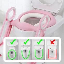LifeGoods WC Verkleiner Met Trapje - Trainer Met Opstapje - 2 Tot 7 Jaar - Roze/Wit -Babyproducten Winkel 1200x1200 697
