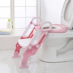LifeGoods WC Verkleiner Met Trapje - Trainer Met Opstapje - 2 Tot 7 Jaar - Roze/Wit -Babyproducten Winkel 1200x1200 702