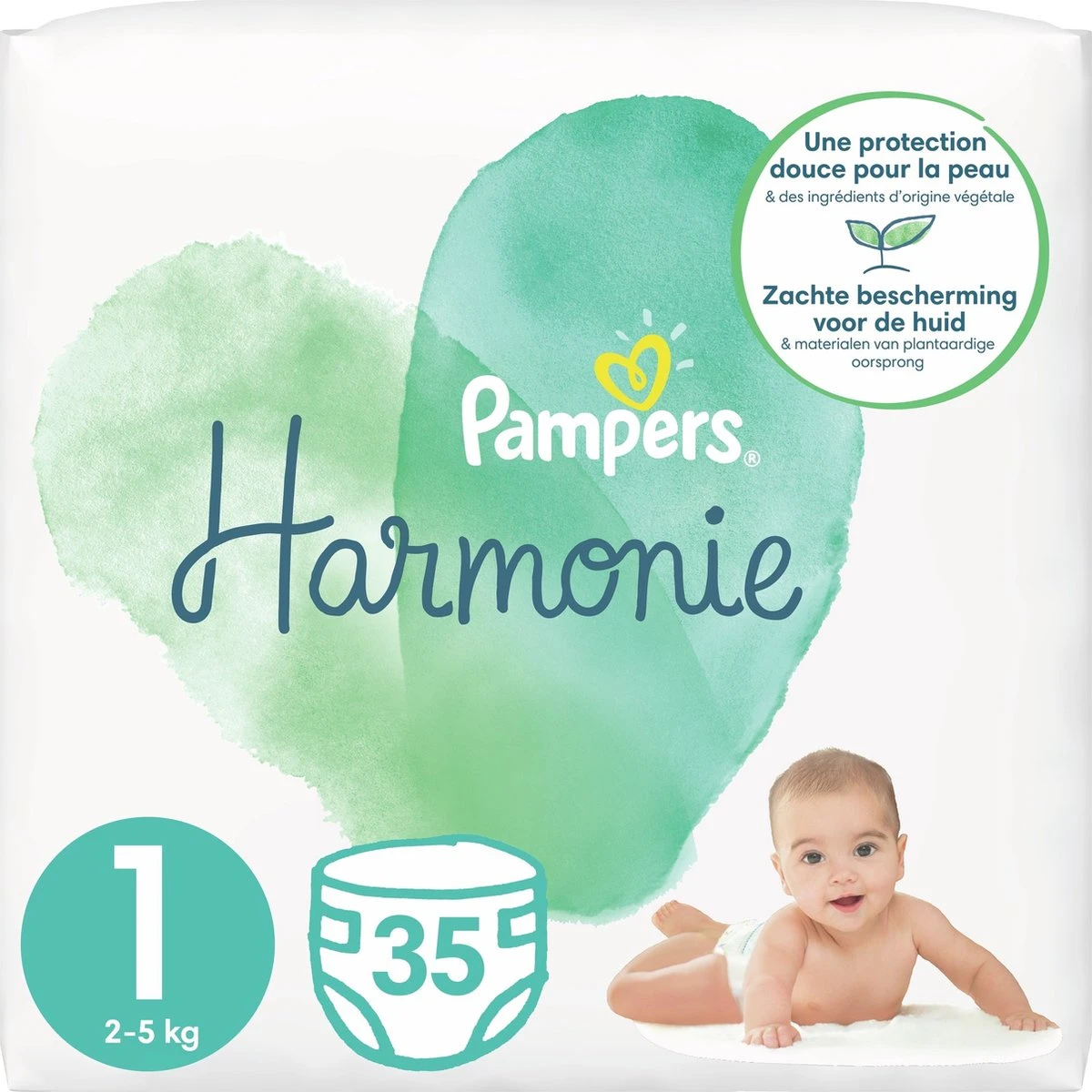 Pampers® Pampers - Harmonie / Pure - Maat 1 - Mega Maandbox - 210 Luiers 8 Pampers® Pampers - Harmonie / Pure - Maat 1 - Mega Maandbox - 210 Luiers - Afbeelding 8