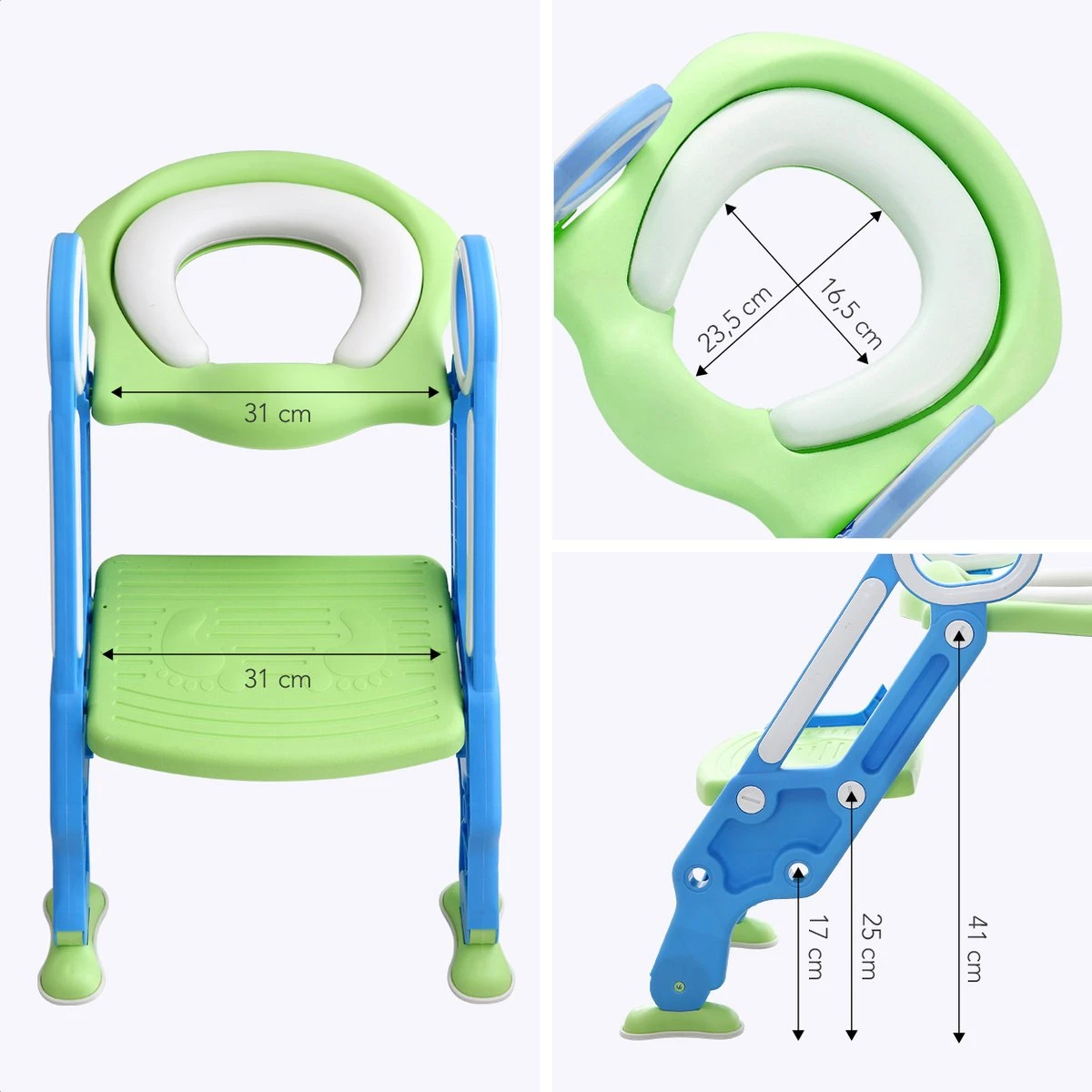 LifeGoods WC Verkleiner Met Trapje - Trainer Met Opstapje - 2 Tot 7 Jaar - Groen/Blauw 9 LifeGoods WC Verkleiner Met Trapje - Trainer Met Opstapje - 2 Tot 7 Jaar - Groen/Blauw - Afbeelding 9