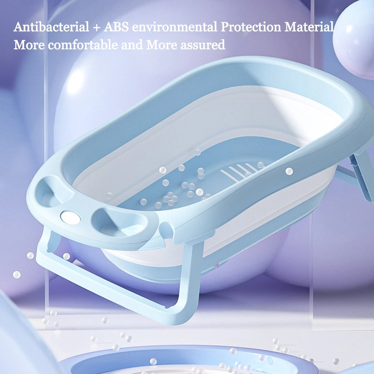 FOXSPORT Babybadje Opvouwbaar - 3 In 1 Opvouwbaar - Multifunctioneel -Inclusief Badkussen - Baby Badje - Babybad - Peuterbadje 83 × 48 × 23,5 Cm - Blauw 2 FOXSPORT Babybadje Opvouwbaar - 3 In 1 Opvouwbaar - Multifunctioneel -Inclusief Badkussen - Baby Badje - Babybad - Peuterbadje 83 × 48 × 23,5 Cm - Blauw - Afbeelding 2