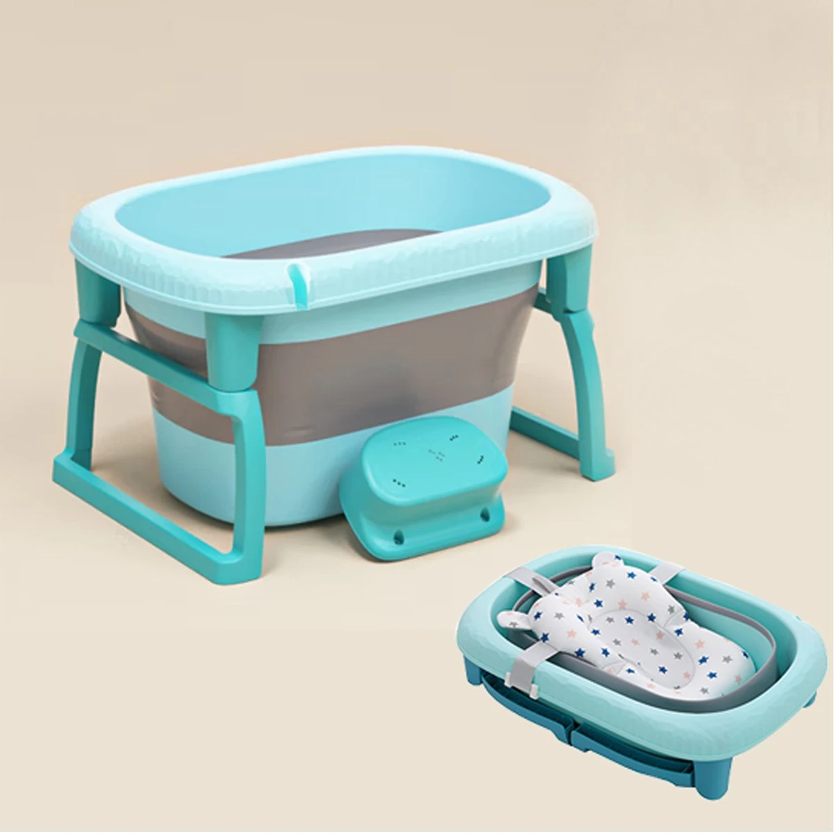 FOXSPORT Babybadje - Inklapbaar Bad - Bad Baby - Zitbad - Bath Bucket - Opvouwbaar Bad Kinderen - Baby Badje - Opvouwbaar Bad Baby - Baby Badkussen - Geschikt Voor Kinderen Van 0-12 - Met Standaard, Met Badmat, Met Badkruk 4 FOXSPORT Babybadje - Inklapbaar Bad - Bad Baby - Zitbad - Bath Bucket - Opvouwbaar Bad Kinderen - Baby Badje - Opvouwbaar Bad Baby - Baby Badkussen - Geschikt Voor Kinderen Van 0-12 - Met Standaard, Met Badmat, Met Badkruk - Afbeelding 4