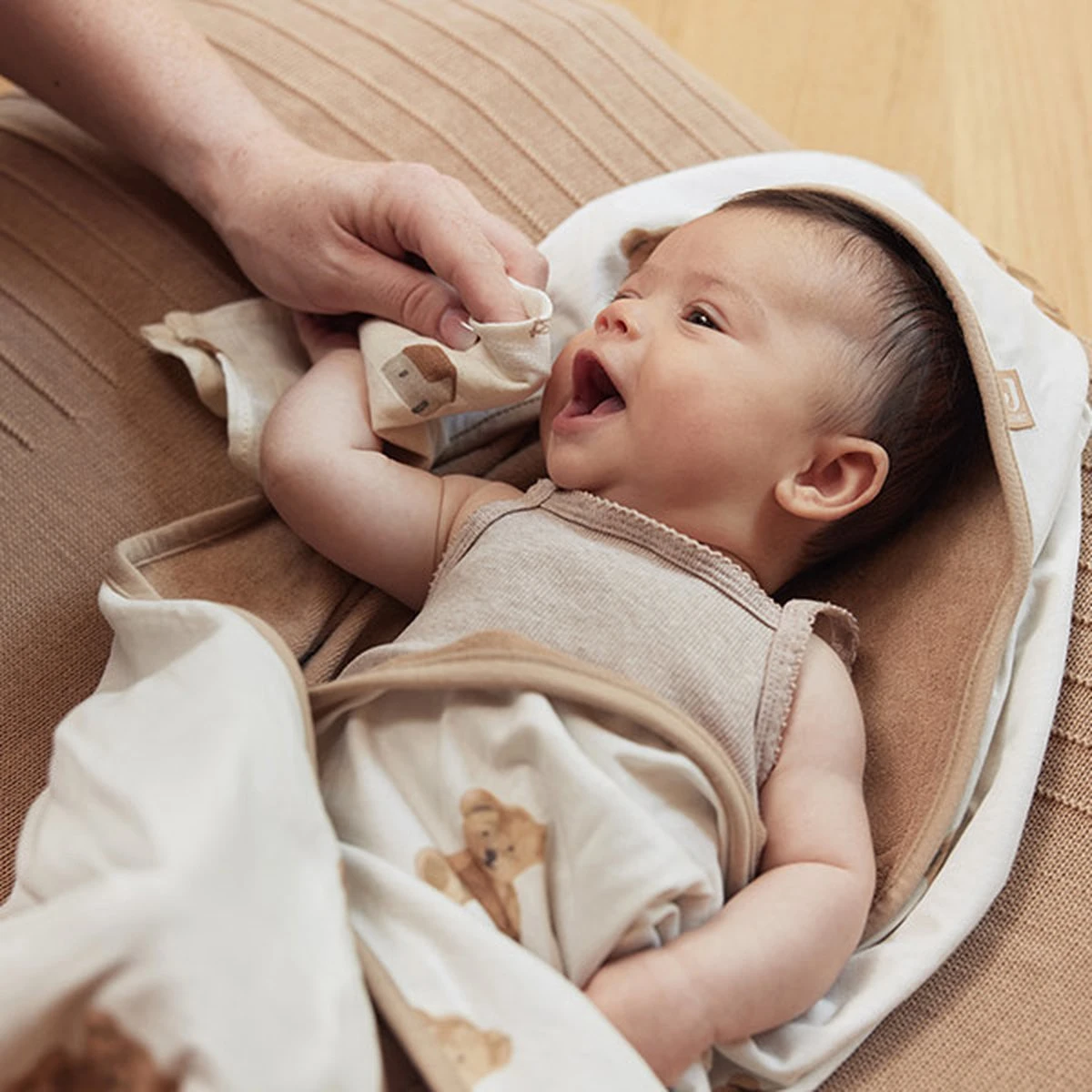 Jollein Badcape 75x75cm Teddy Bear - GOTS 11 Jollein Badcape 75x75cm Teddy Bear - GOTS - Afbeelding 11