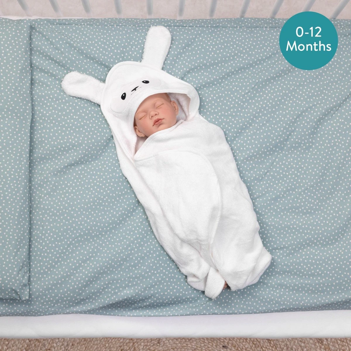 Navaris Badcape Met Capuchon Voor Baby - Set Met Badcape En Washandje - 100% Bamboe - Voor Baby's Van 0-12 Maanden - Oeko-tex Gecertificeerd - Schaap 7 Navaris Badcape Met Capuchon Voor Baby - Set Met Badcape En Washandje - 100% Bamboe - Voor Baby's Van 0-12 Maanden - Oeko-tex Gecertificeerd - Schaap - Afbeelding 7