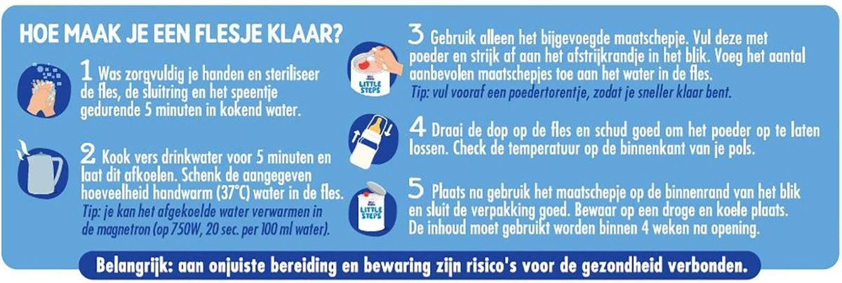 Little Steps Standaard 2 Flesvoeding - Vanaf 6 Maanden - 2 X 800 Gram 3 Little Steps Standaard 2 Flesvoeding - Vanaf 6 Maanden - 2 X 800 Gram - Afbeelding 3